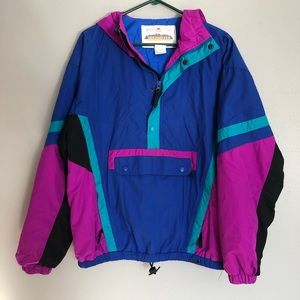 Vintage Obermeyer Hooded Pullover Ski Jacket